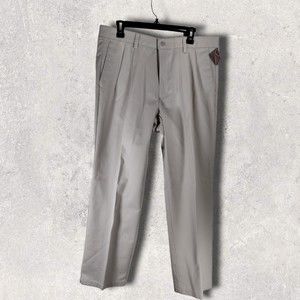 Dockers Men's White Dress Pants - Size W36 L30 - Classic Fit, Pleated, NWT